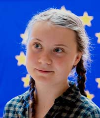 Greta Thunberg 2019. Foto: Europaparlamentet. Lisens CC by 2.0