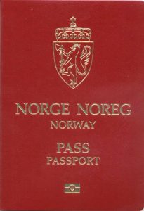 Norsk pass, foto noble, public domain