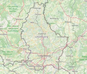 Luxembourg, europeisk skatteparadis. Openstreetmap.