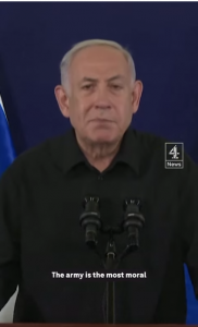 Netanyahu, skjermdump youtube CH4 news